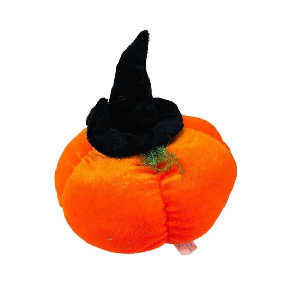 Plush Halloween Pumpkin Witch Hat 4 Inches Polyester Fiber Made in China by Tb T - Picture 3 of 7